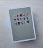 Liberty Print Fabric Hearts Card (mini hearts) - Image 5
