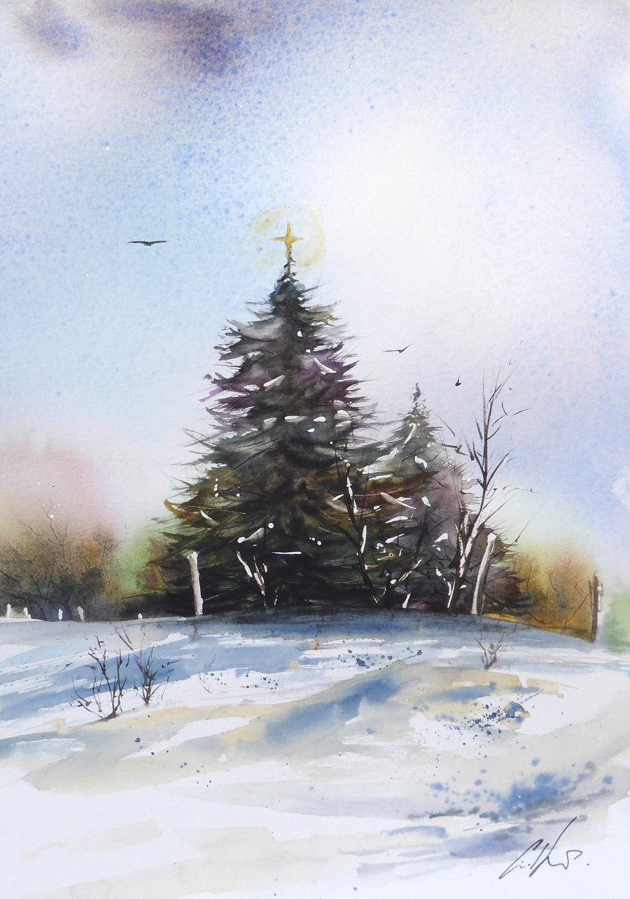 The Tree, Original Watercolour Painting.
