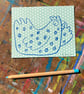 polka dot chicken mini print by Jo Brown - Image 1