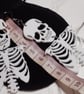 Halloween alternative white skeleton long earrings  - Image 2