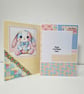 New Baby Keepsake Greeting Card Folio - Pastel Quilt Nursery Theme
