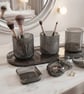 7-Piece Smokey Glitter Resin Vanity Set - Image 1