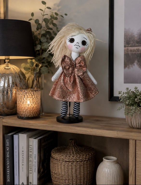 Hand Sewn Collectible Doll Ornament