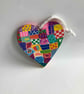 Hand painted funky wooden heart - Image 2