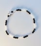 Crystal Quartz And Black Spinel Bracelet With Butterfly, Birthday Gift For Her - Image 5