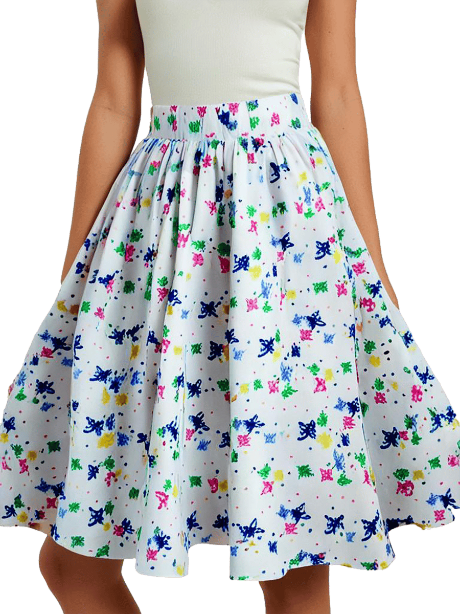 1950s Vintage Retro Rockabilly Circle Skirt Butterflies print Sizes 10-26 