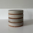 Handmade Concrete Coasters with Cork Bottoms- SET OF 4