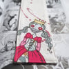 embroidered zombie princess bookmark