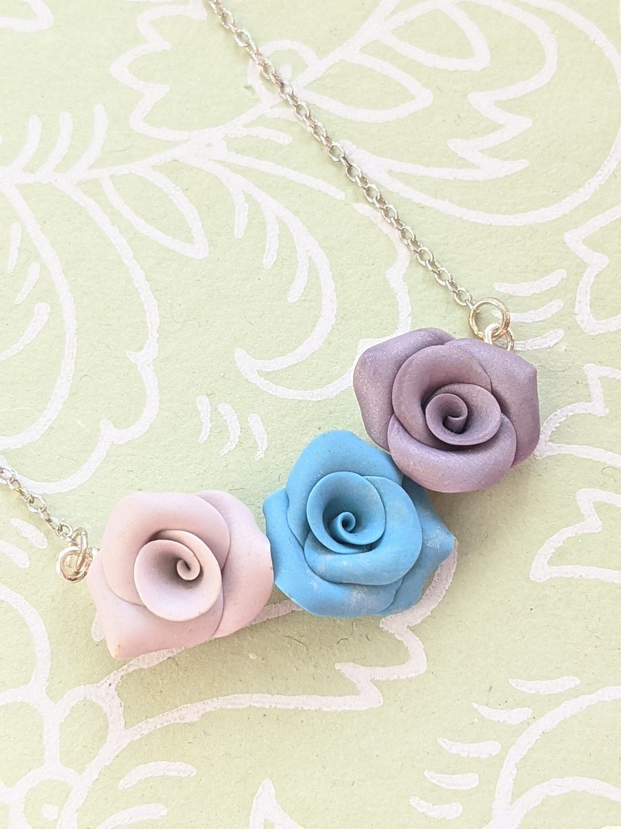 Pastel Roses necklace