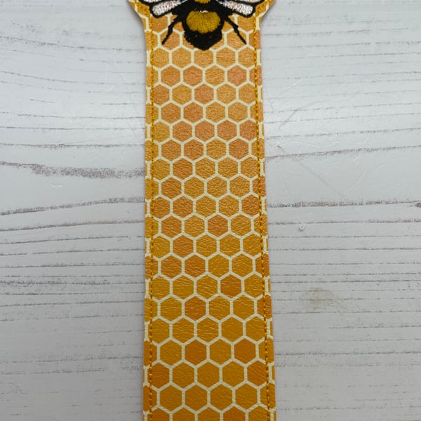 Honeycomb and Bee Vinyl Bookmark Bees