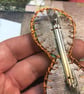 Double drop brooch - recycled  - Image 7