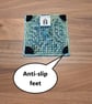 Coaster with anti-slip feet - green mix pattern - Image 5