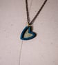 Tangled Hearts Necklace - Laser Cut and Hand Cut Brass Heart Necklace - Image 3