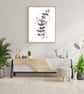 Greenery art prints, purple leaves wall decor, Eucalyptus leaves wall art prints - Image 6