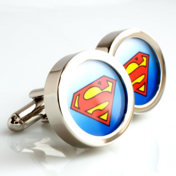 Superman Cufflinks - Comic Book and Movie Super Hero