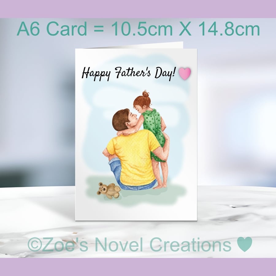 Father's Day Dad & Daughter 1 A6 10.5cm x 14.8cm