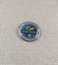 Globe Trotter - Travel Lover Themed Badge - Large Resin Topped Pin Badge 
