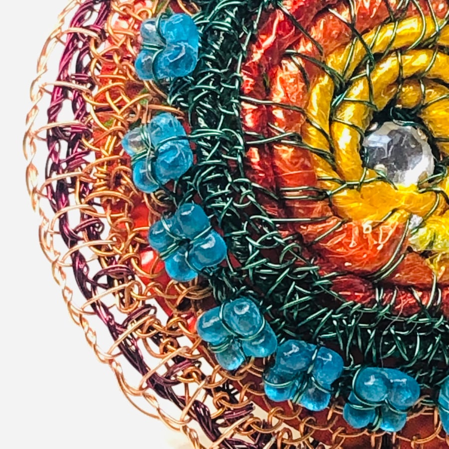 Sunset recycled brooch