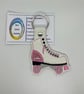 Roller Skate Embroidered Keyring - Image 1