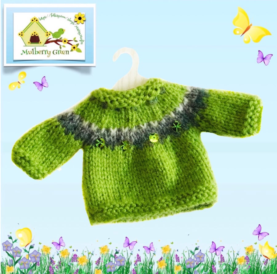 Reserved for Sue - Apple Green Jumper