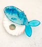 Sparkly Fused Glass Fish Decoration - Image 5