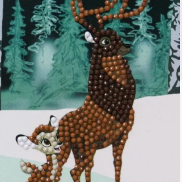 Bambi crystal art card kit