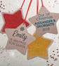 Personalised Bauble Star Memorial Christmas Wooden Tree Decoration - Image 7