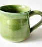 Green Patterned Mug - Hand Thrown Stoneware Ceramic Mug - Image 1