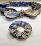 Sleep Mask Gift Set, Blue Batik Scrunchie, Headband, Perfectly Imperfect - Image 2