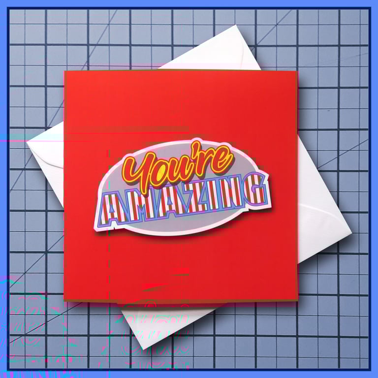 You're Amazing card , Pick me up card,  blank Greeting Card, note card