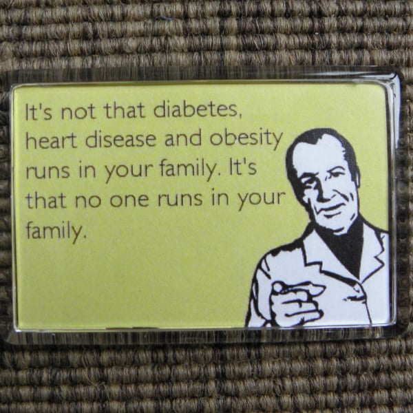 Unhealthy Living Funny Weight Watchers and Dieters Fridge Magnet 