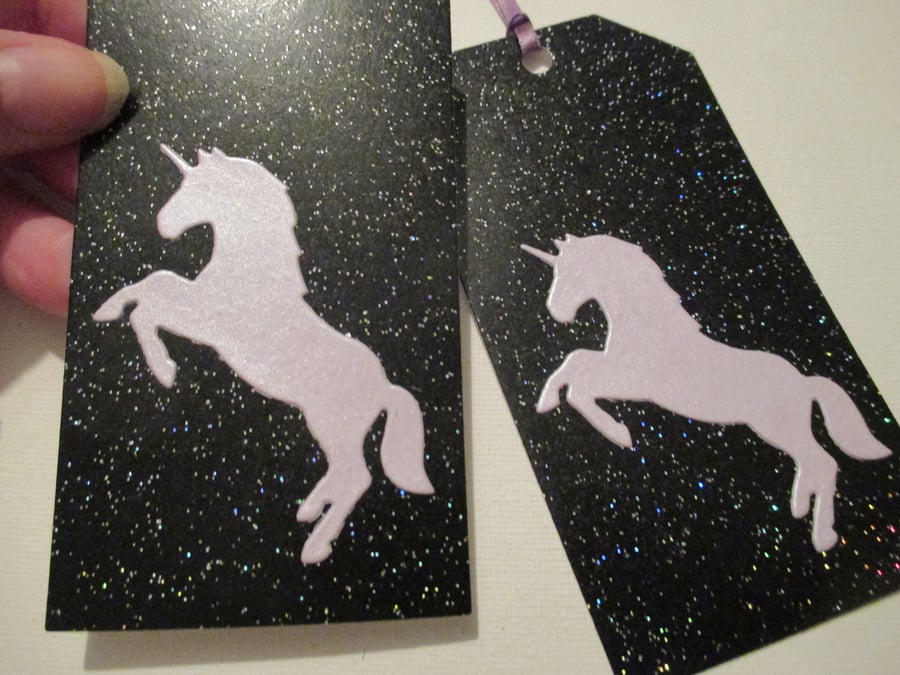 2x Unicorn Gift Tags ideal for Christmas or birthday presents