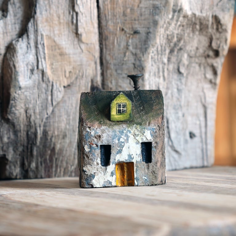 Wonky Driftwood Hoose, Driftwood Art from Scotland No3.