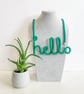 Hello word necklace - Statement mum cotton necklace, custom name necklace, gifts - Image 2