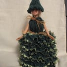 COVER GIRL - SPARE TOILET ROLL COVER - CHRISTMAS TREE DOLL
