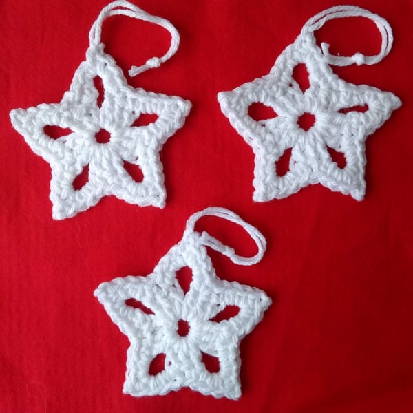 Christmas star decoration, crochet star, hanging decoration, gift tags, SALE
