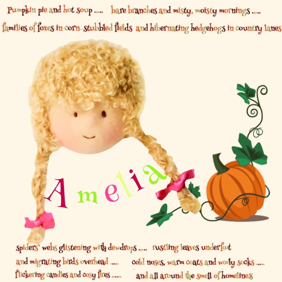 Amelia Anderson - a handcrafted Mulberry Green doll