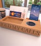 Oak Wireless Charging Desk Organiser – Personalised Valet Tray - Image 7