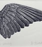 'Crow Wing ' Linocut Print - Image 2
