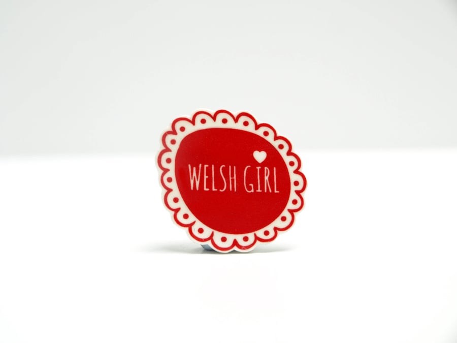 Welsh Girl Brooch 