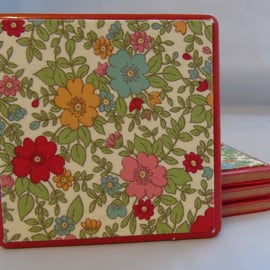 Clearance -  Flower Red Coasters