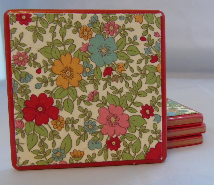 Clearance -  Flower Red Coasters