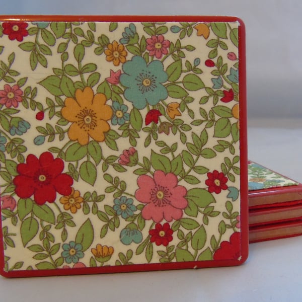 Clearance -  Flower Red Coasters