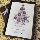 Personalised Christmas Card Daughter Granddaughter Wife Mum With Gift Box