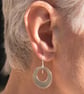 Silver Off-set Single Disc Drop Earring - Image 2