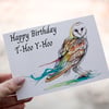 Owl Birthday Card, Friend Birthday Card, Owl Card for Birthday, Owl