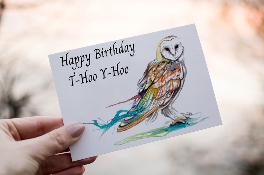 Owl Birthday Card, Friend Birthday Card, Owl Card for Birthday, Owl