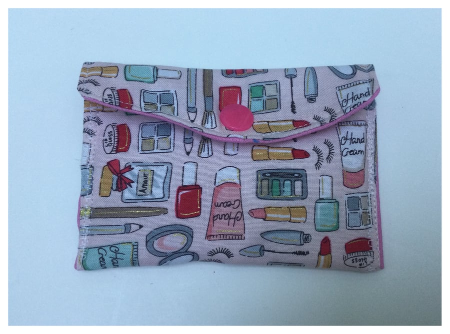 Lipstick & make up fabric card holder
