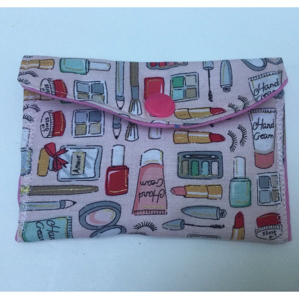 Lipstick & make up fabric card holder