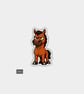 Funny Novelty Vinyl Sticker - Grumpy Horse   - Image 1